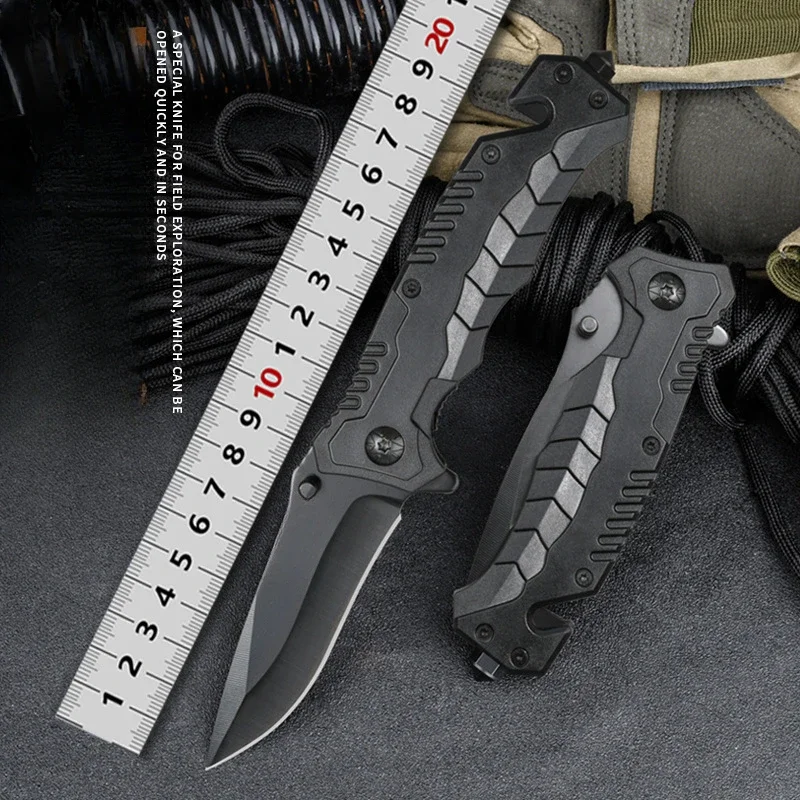 

Comfortable design, multifunctional outdoor survival, high hardness, portable, anti loss, foldable knife