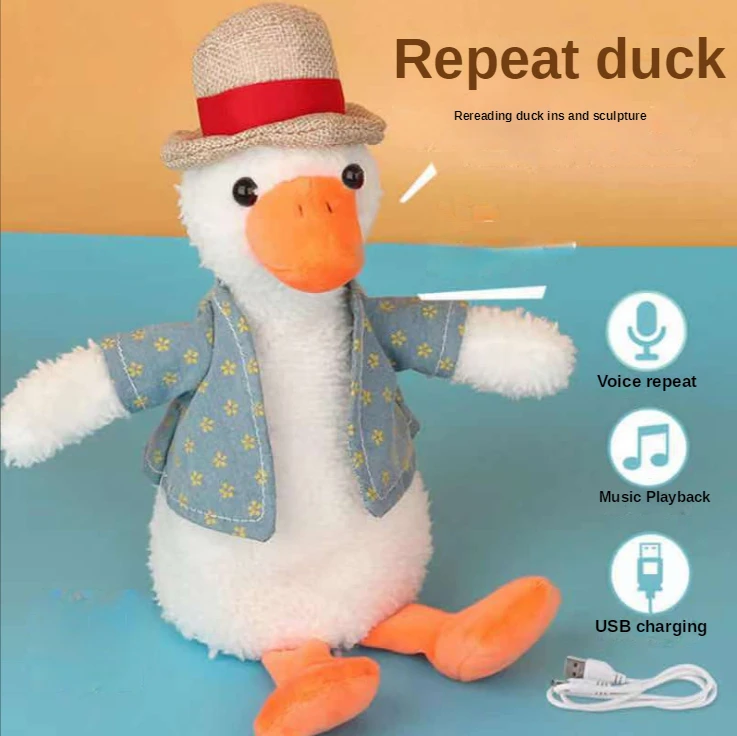 Repeated Ducks Kids Lovely Talking Repeat Duck Talking Musical Stuffed