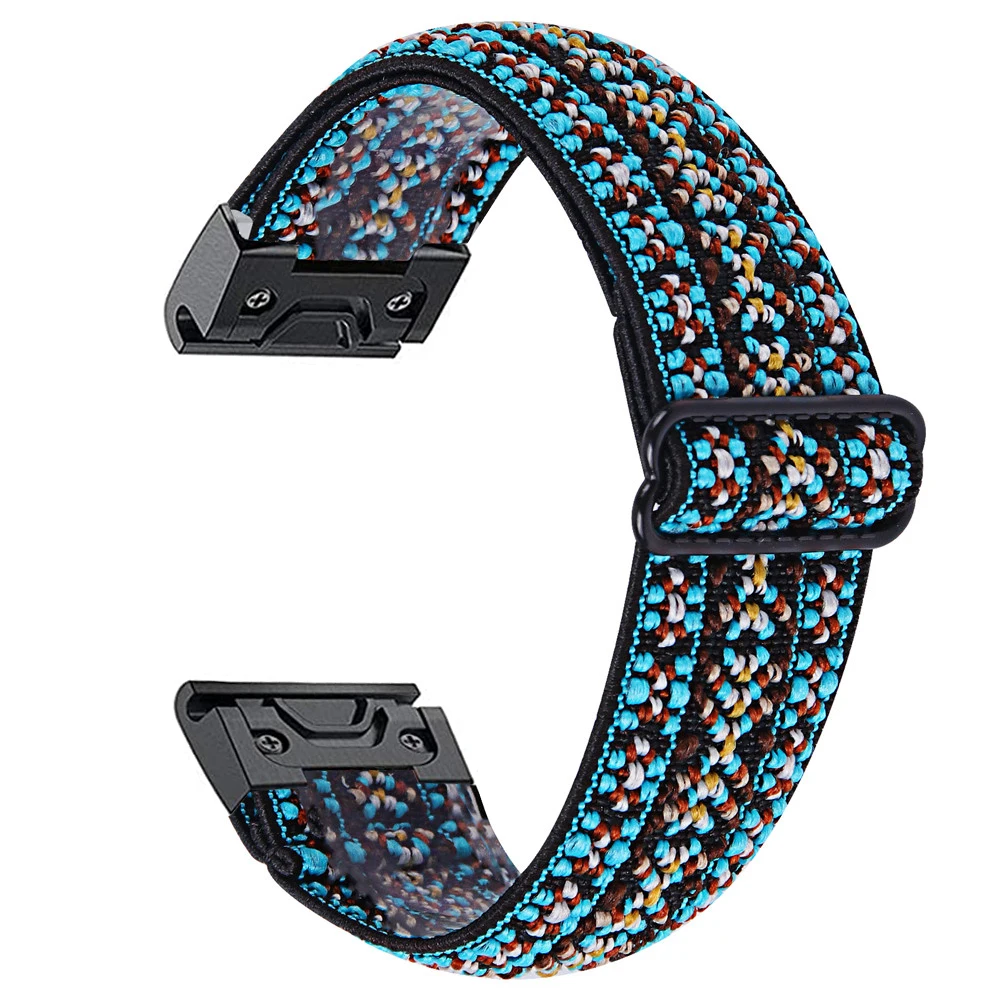 Essidi 22mm Elastic Woven Band For Garmin Fenix 5 Plus 6 Pro 7 Approach S60 62 Nylon Watch Bracelet Strap For Forerunner 935 945 