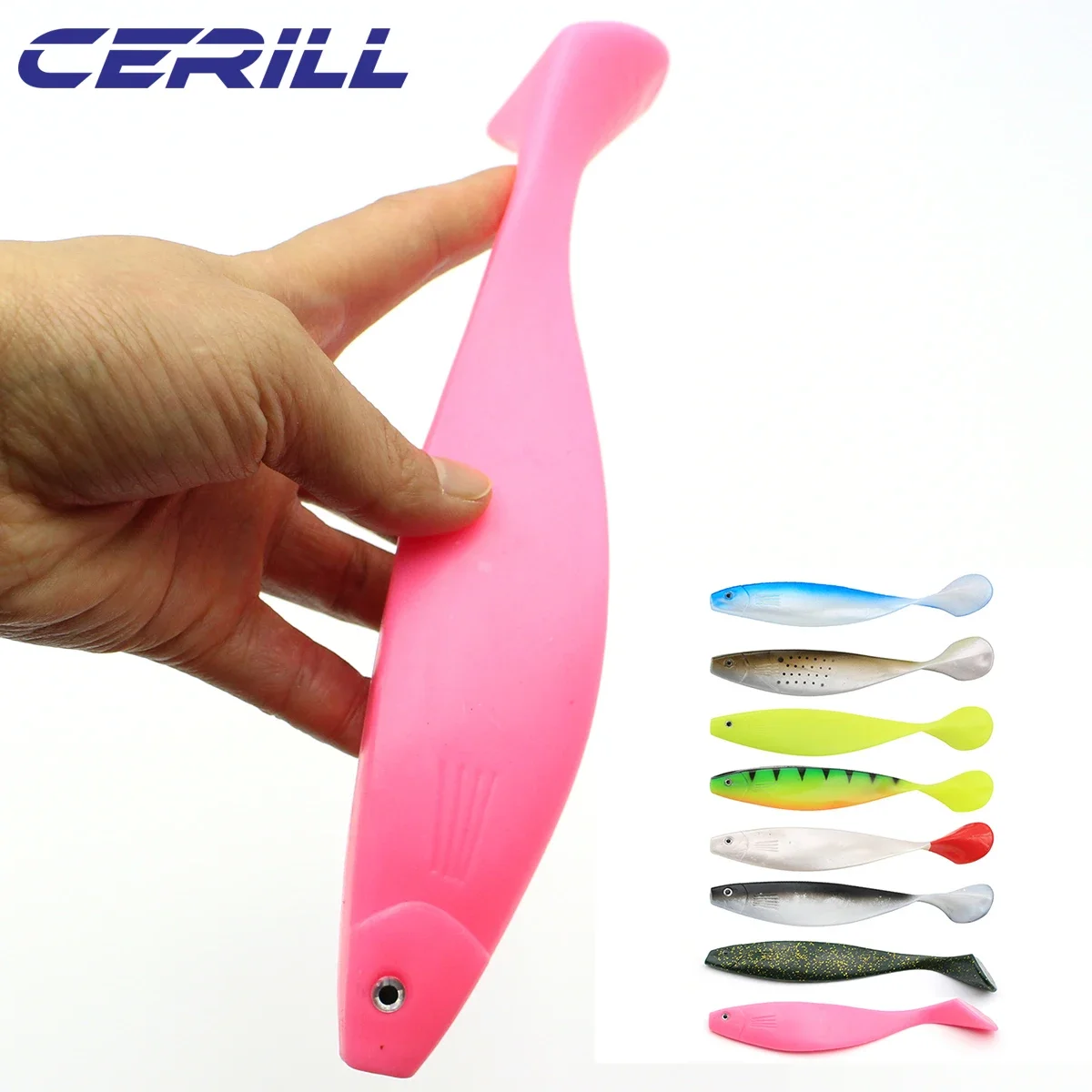 

Cerill 1 PC Saltwater Fishing Lures Big Soft Bait 235mm 70g Shad Silicone Bass Artificial Pike Swimbait Paddle Tail Jig Wobblers