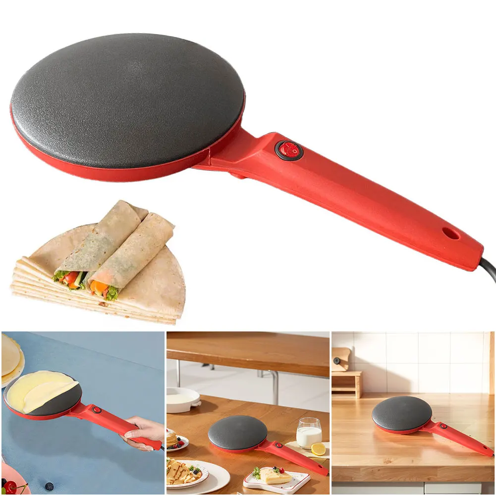Electric Crepe Maker Breakfast Pizza Machine Chinese Spring Roll Cooking Tools for Crepes Pancakes Bacon Tortillas