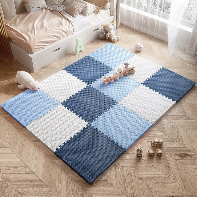 Foam floor mat stitching thickened household carpet crawling mat bedroom  children's anti-fall floor baby cushion crawling mat - AliExpress