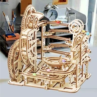 3d Wooden Puzzle Building Model Kits Marble Runs Mechanical Puzzles Self Assembly Toy STEAM Educational Toys for Kids Adult Gift 1