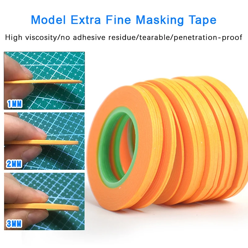 Model Spraying Coating Masking Tape 18m 1mm/2mm/3mm