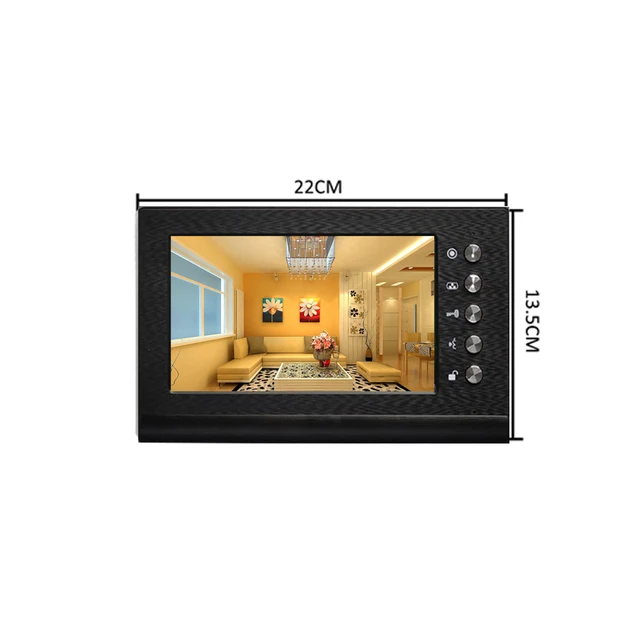 Homefong 7 Inch Video Door Phone Intercom System Home Security Doorbell with Camera Night Vision IR Color Door Access Control 4