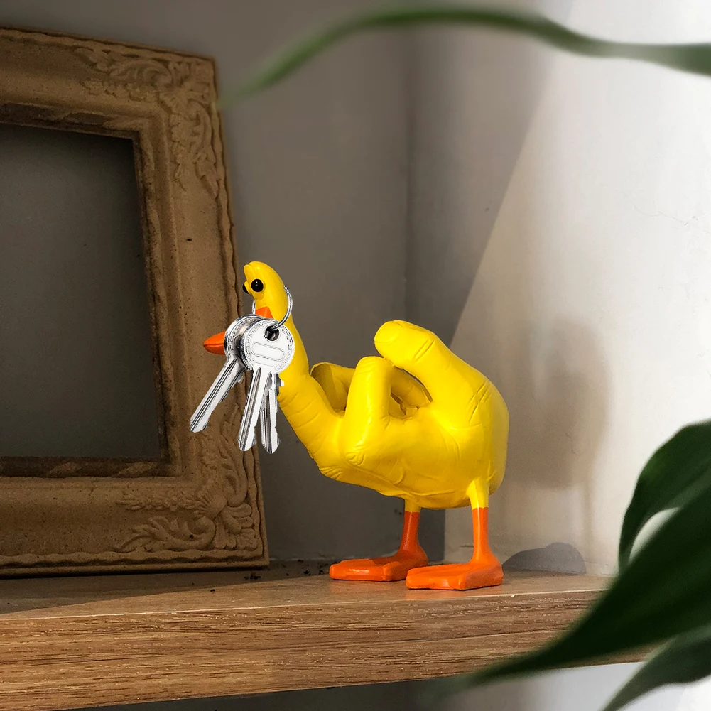 Middle Finger Duck Chicken Figurines Creative Home Garden Gift