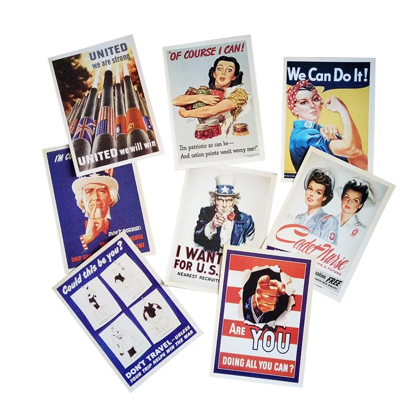 

32 Pcs/pack Vintage Style WW2 Military Theme Postcards Gift Greeting Cards Classic Posters Christmas Gift
