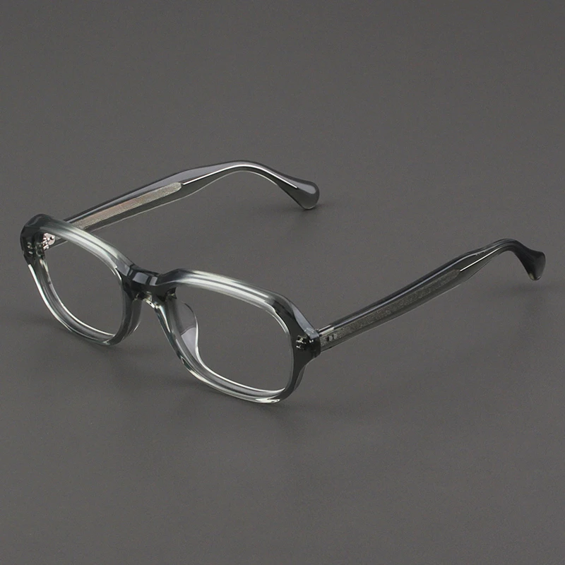 

Retro Trendy Eyeglass frame for Women Gray green Oval Acetate High-quality Handmade Myopia Reading Men's Prescription Glasses