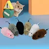 Cat Toy Lifelike Funny Running Rat Clockwork Mice Battery Free Durable Indoor Cats Interactive Plush Pets Kids Toys Random Color 3