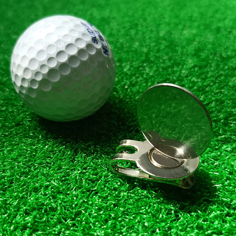 1pc Blank Marker With Magnetic Golf Hat Clips Golf Ball Marker Men Women Golfer Gifts Accessories for Caps Visor Belt Pocket Lot