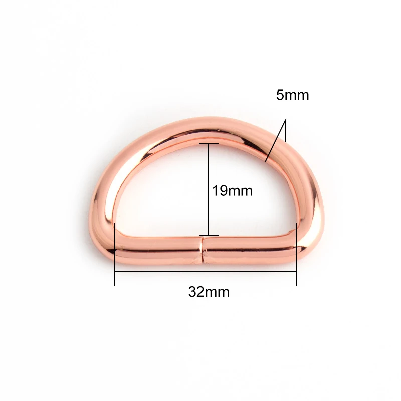 Rose Gold Metal Buckles and Sliders for Straps and Belts - Adjustable Tri Glide Accessory Set (5/10/20pcs)