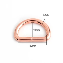 Rose Gold Metal Buckles and Sliders for Straps and Belts - Adjustable Tri Glide Accessory Set (5/10/20pcs) (32mm Rose Gold)
