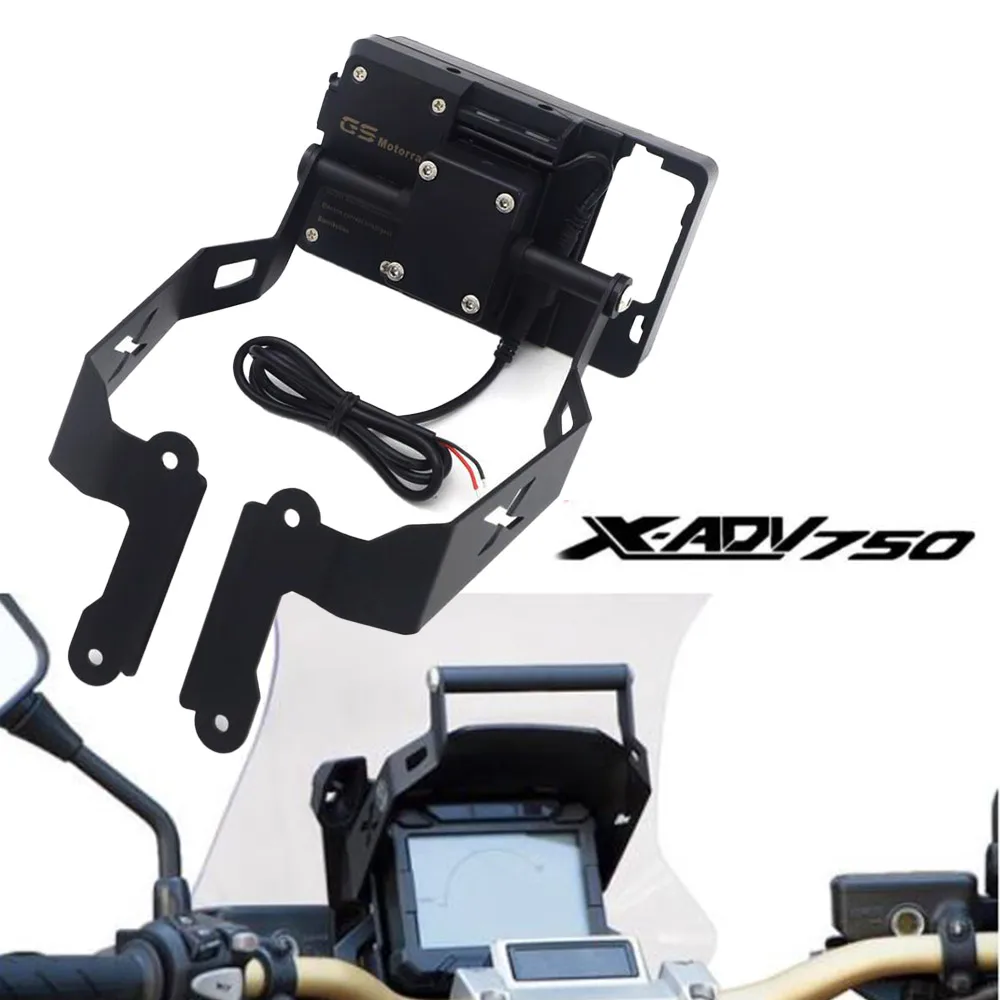 

For Honda X-ADV 750 XADV 750 2017-2019 Stand Holder Phone Mobile Phone GPS Plate Bracket Phone Holder USB