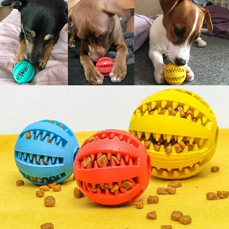 Pet Dog Cat Puppy Chew Toys Dog Teeth Cleaning Ball Tooth Cleaning