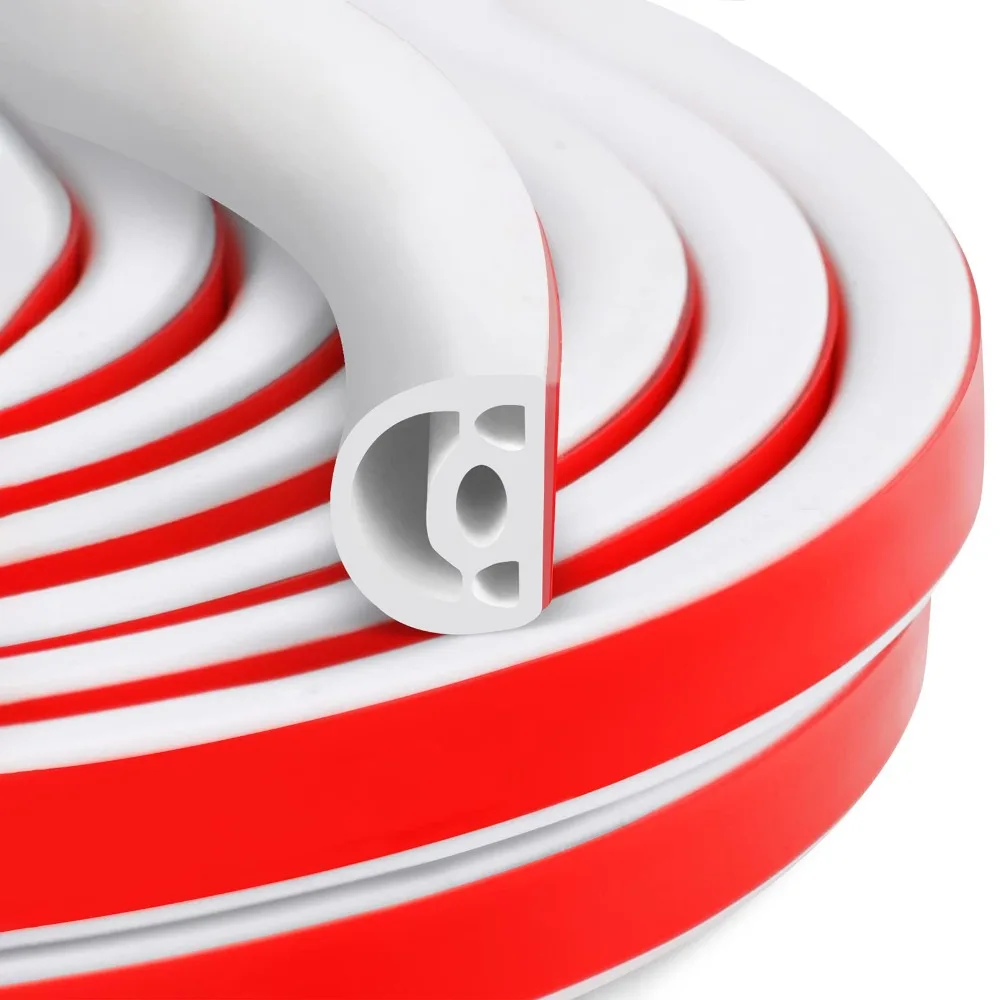 Soundproofing Door Sealing Strip – Self-Adhesive Silicone Weather Stripping, 6m/236 Insulating Strip