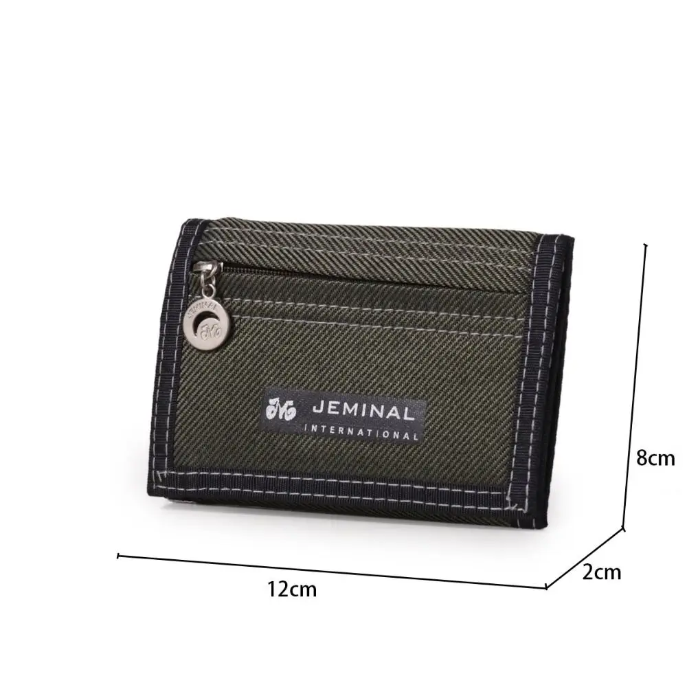 Compact Canvas Trifold Wallet - Versatile Men's Card & Cash Holder