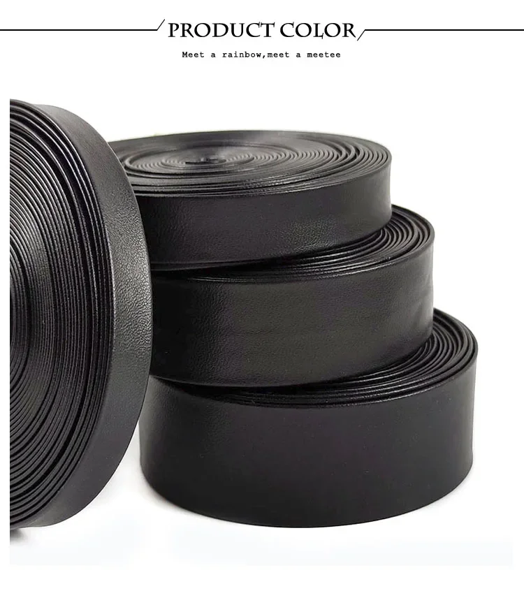 5Meters 3-50mm PU Leather Cord Necklace Soft Ribbon Webbings Decoration String Rope DIY Sewing Craft Accessories