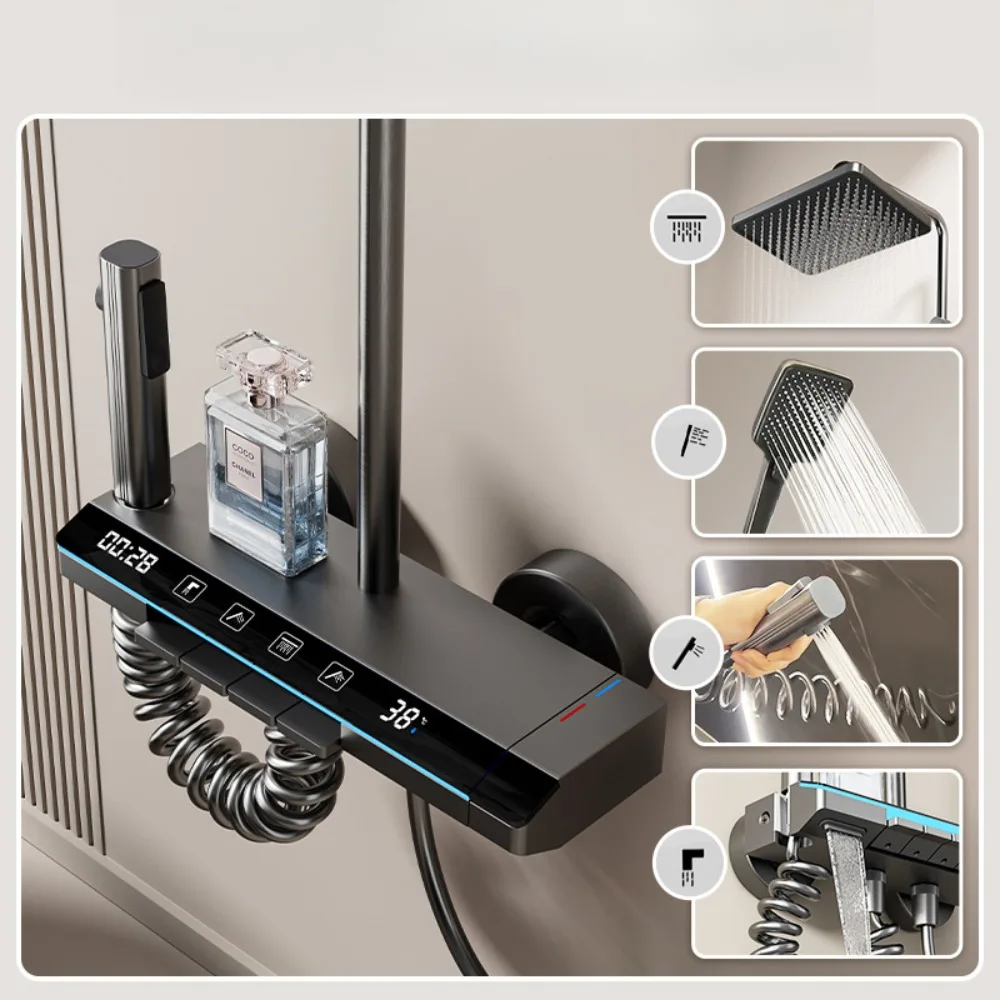 ฝักบัวเปียโน หัวฝักบัวแรงดัน ห้องอาบน้ําฝักบัวขนาดใหญ่พิเศษ 1