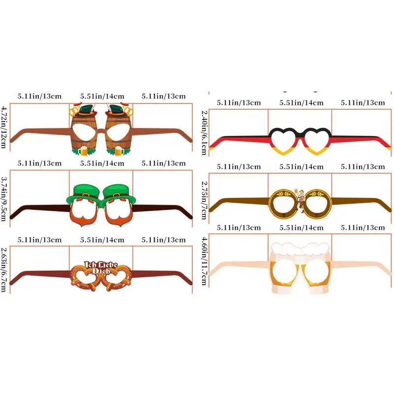 Oktoberfest Funny Glasses Party Decoration Set