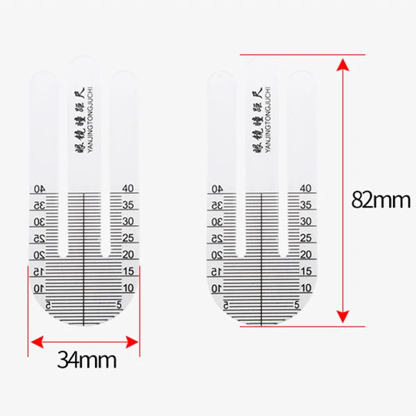 1pair Optical PH Ruler Pupil Height Meter Optometry PH Test Eye Ophthalmic Tool