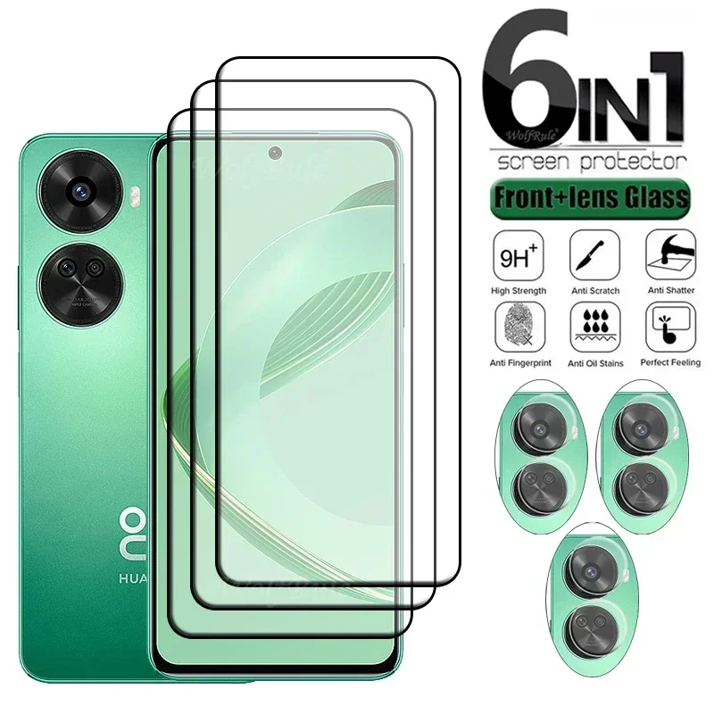 

6 в 1 для Huawei Nova 12 SE стекло для Huawei Nova 12 SE закаленное стекло 9H полное покрытие защита для экрана Huawei Nova 12 SE стекло для объектива