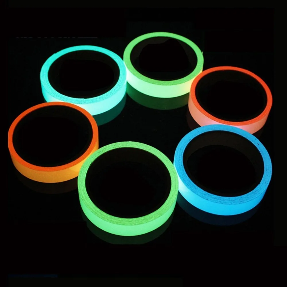 

5M 10/12/15/20/25mm Reflective Glow Tape Self-adhesive Warning Tape Removable Luminous Sticker Glowing Dark Safety Security Tape