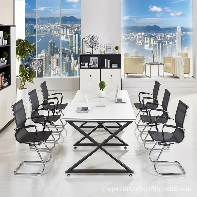 

Minimalist modern office furniture training, negotiation tables, chairs, conference benches