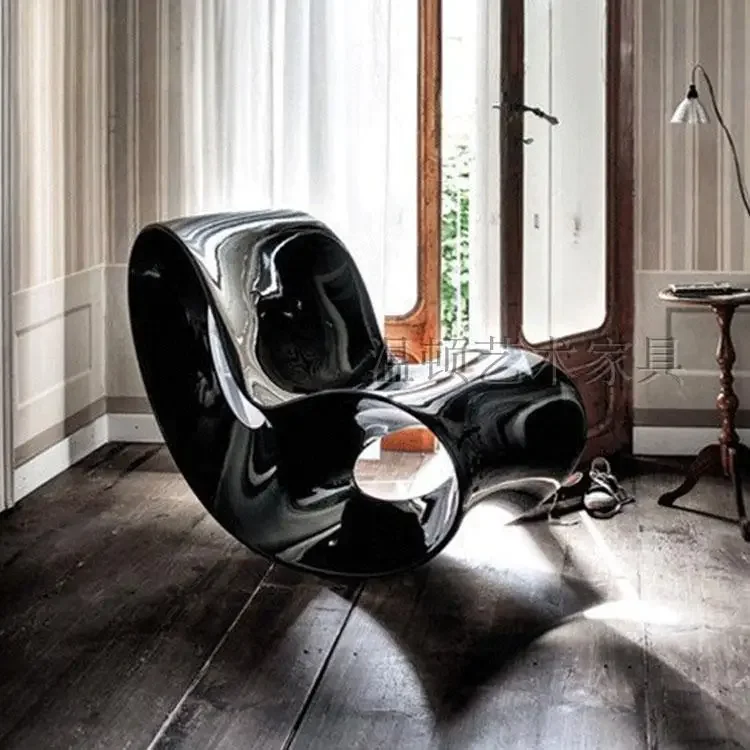 

FRP FRP Furniture Fiberglass Lounge Chair Modern Rocking Chair Single Rest Recliner