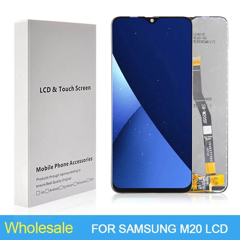 Free Shipping 6.3 Inch For Samsung Galaxy M20 Lcd M205 Display With Touch Screen Digitizer M205F Assembly Frame |