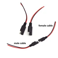 18AWG 10 ซม.SAE ชายหญิง Power EXTENSION CONNECTOR สําหรับ DIY ยานยนต์พลังงานแสงอาทิตย์แบตเตอรี่ปลั๊ก SAE สาย m20 1
