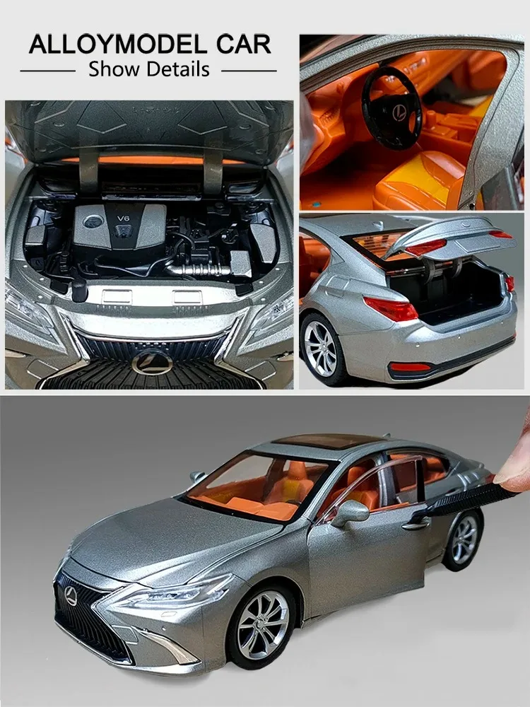 1/24 レクサス ES 300h （カスタム品） 1:24 Lexus ES300H Car Model Sound Light Pull Back Toy Car Alloy
