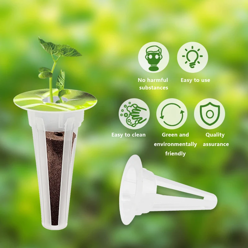 Hydroponic Garden Accessories Pod Kit 40Pcs Including Grow Baskets Transparent Insulation Lids Plant Grow Sponges Labels hydroponics growing kit,hydroponic garden kit,hydroponic plant kits,plant labels