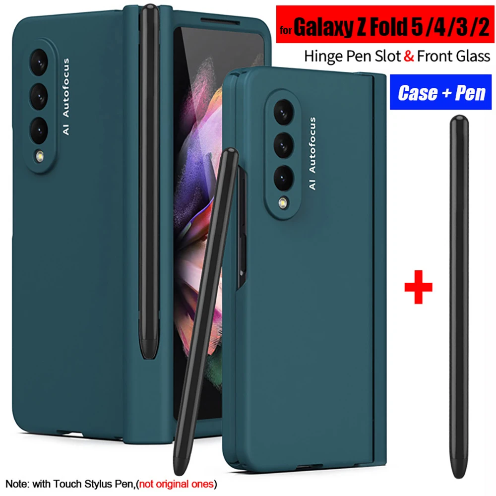 Funda para Galaxy Z Fold 5 con protector de pantalla, [con protección de  bisagra] Carcasa rígida de PC Z Fold 5 con funda para cámara, a prueba de