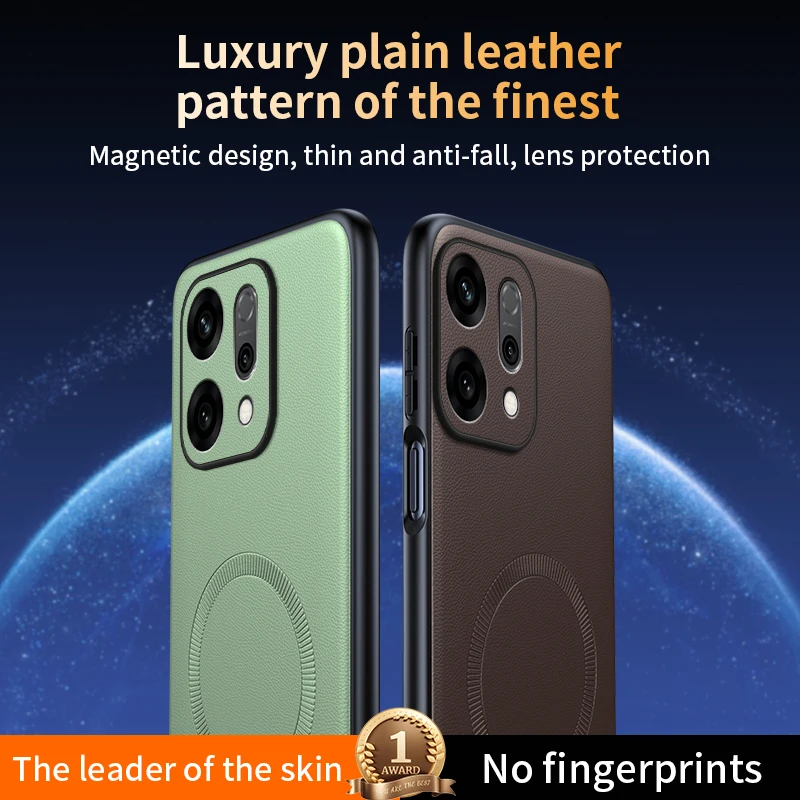 Ultra Thin Magnetic Leather Wireless Charging Phone Case - Sleek Matte Cover
