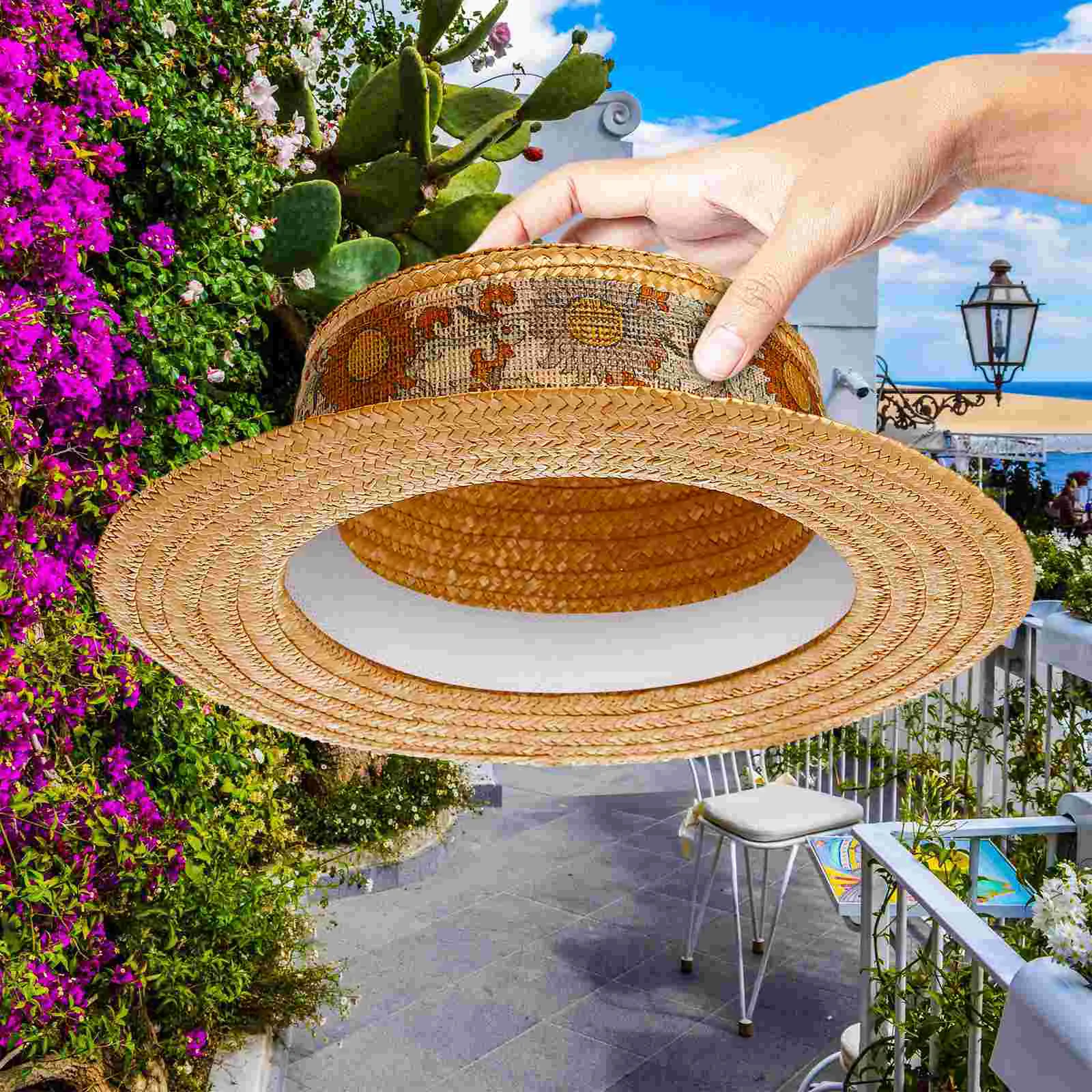 

50pcs Hat Sweat Liner Self- Adhesive Sizing Tape Hat Sweatband Absorbent Sweat Pad for Men and ( White )