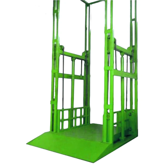 Good quality hydraulic guide rail lift vertical forklift cargo lift