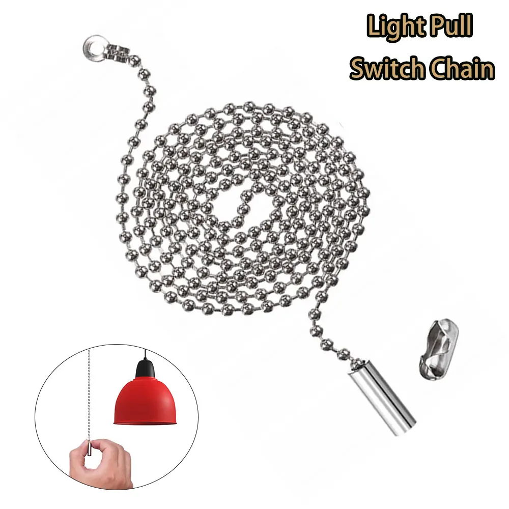 Ceiling Fan Light Bulb Pull Chain 1M Switch Chain Cord Controller Stainless  Steel Pendant Pull Chain Extension Hardware 1/2/3PC - AliExpress