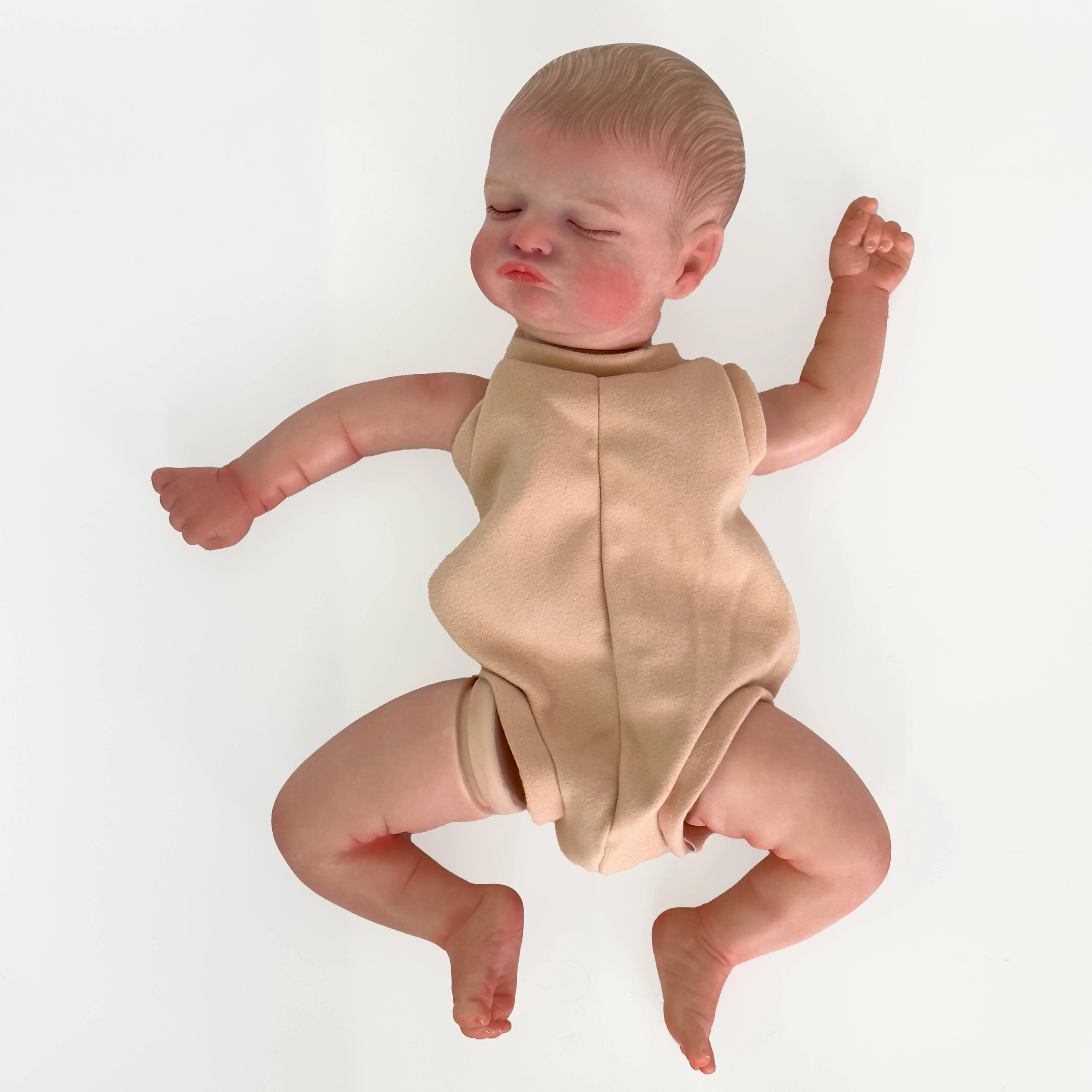 NPK 19inch Newborn Baby Reborn Doll Kit Baby Rosalie Lifelike Soft Touch Already Painted Unfinished Doll Parts 4