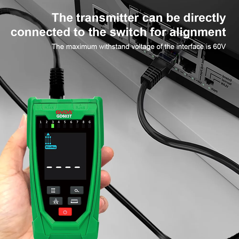 GVDA Network Cable Tracker Multifunction Wire Tracker LAN Telephone Wire Diagnose Tone Tracer Cable Detector Line Finder