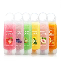 260 ml Hydrating Soothing Scrub Shower Gel Brightening Moisturizing Peeling Chicken Skin Horny Fruit Bath body scrub hody wash
