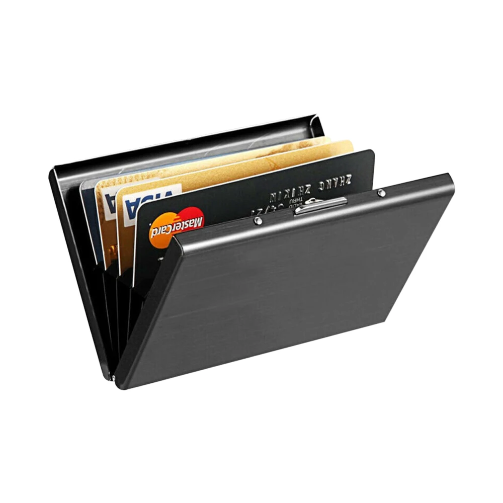 

Aluminum Alloy Card Box RFID Blocking Card Holder Anti-magnetic Business Credit Cards Protector Hard Case For Men Women
