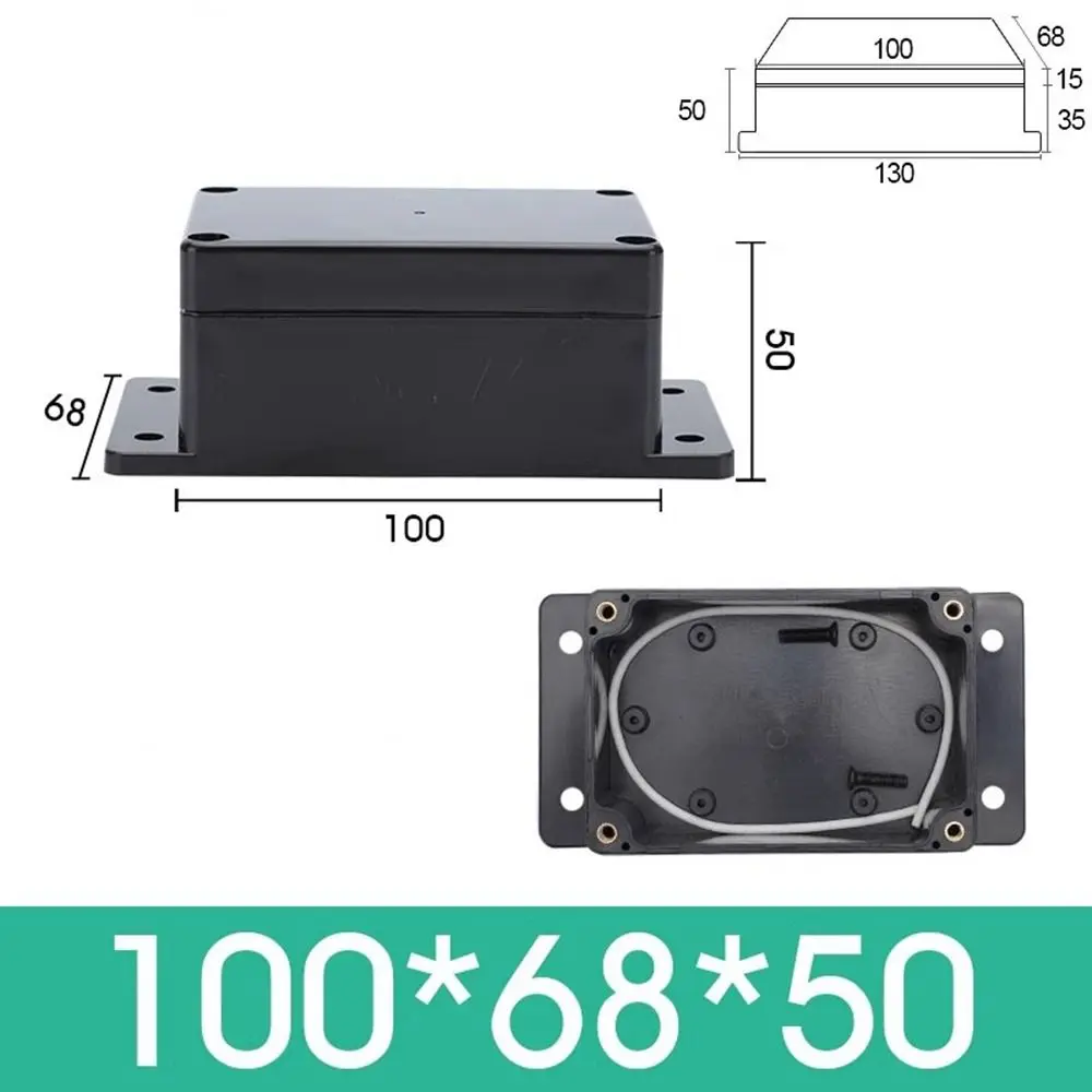 ABS Plastic DIY Housing Instrument Electronic Project Box Waterproof Black Electric Supplies Three Layers Power Box