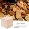 4 Pcs Children's Piggy Bank Toys Paint Your Own Unfinished Coin for Kids Multi-function Money Boxes 5