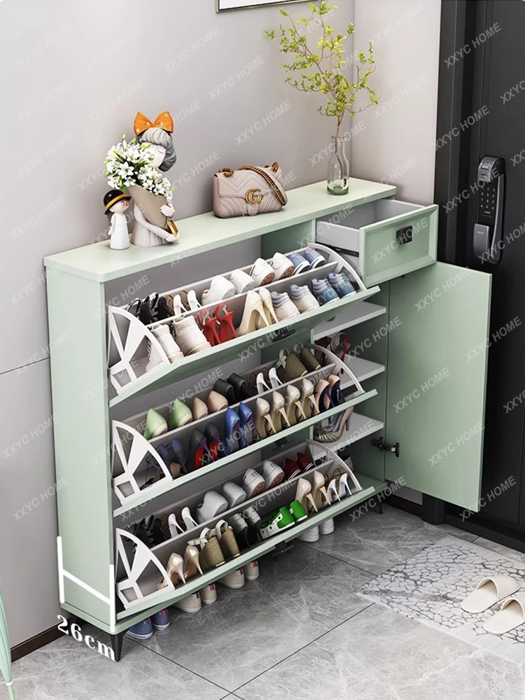 

Ultra-Thin Tilting Shoe Cabinet Door Wall Shoe Cabinet Hallway Storage Artifact
