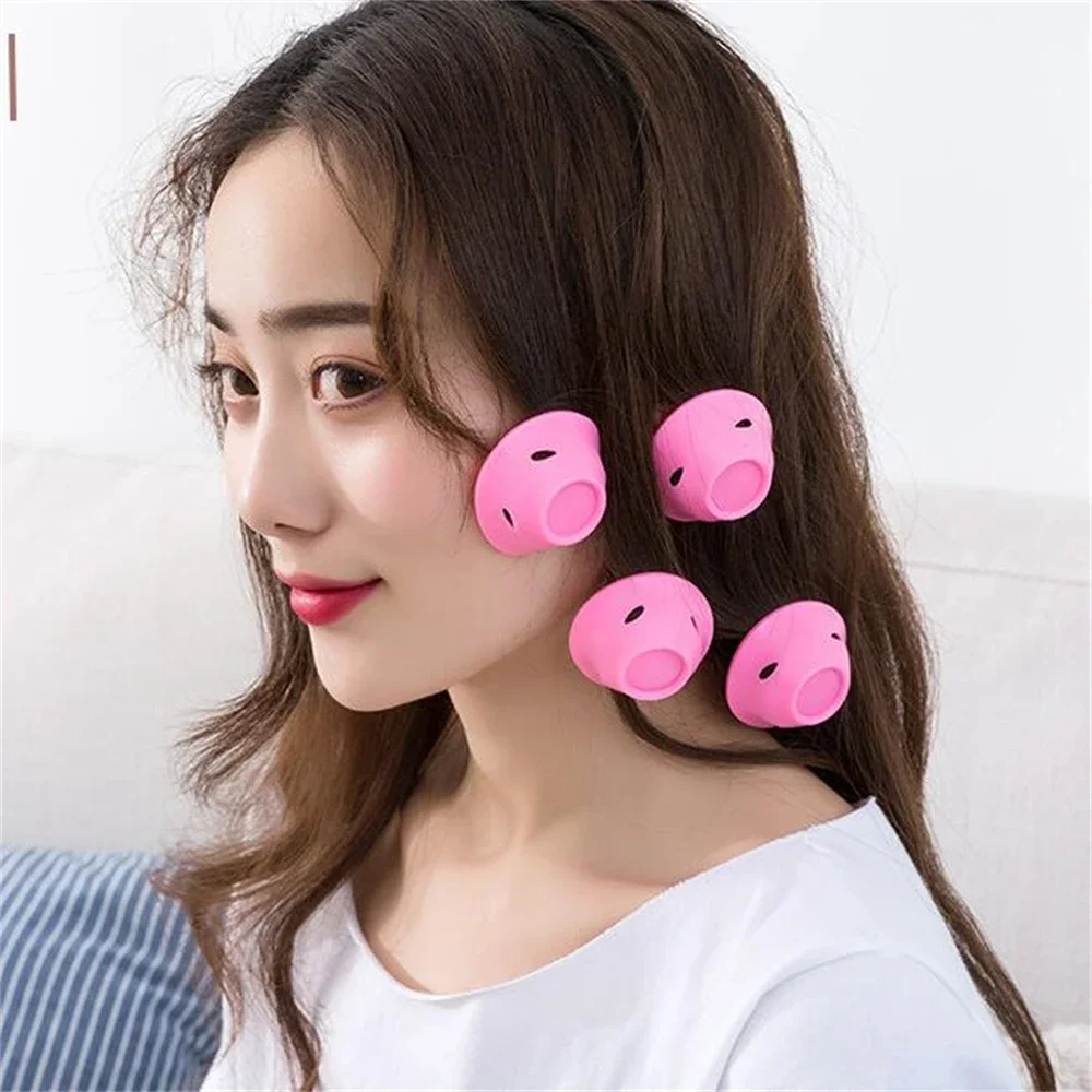 Description Picture 5 of item10pcs Heatless Hair Curlers No Heat Hair Rollers Soft Silicone Curls Sleeping Lazy Curling Rods Wave Formers Hair Styling Tools