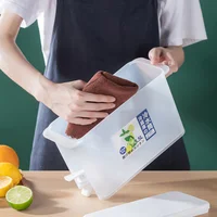 GIANXI 3500ML Thicken Refrigerator Cold Water Jug Plastic Coffee Pot With Faucet Lemonade Cold  Water Kettle Coffeeware Teaware 6