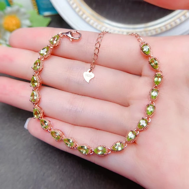 SAMUEL B. STERLING SILVER AND PERIDOT BRACELET - Howard's Jewelry Center