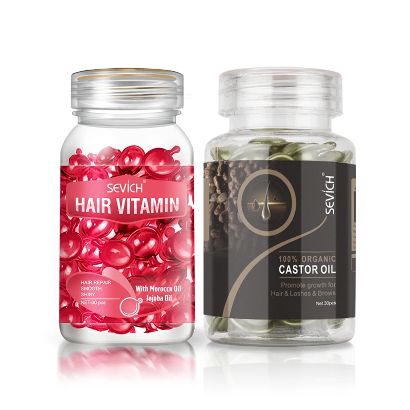 thumbnail image 1 of Sevich - Juego de 2 cápsulas de jengibre para el crecimiento del cabello, aceite vitamínico para el cabello, tratamiento reparador para la caída del cabello, suero para cabello dañado y cabello negro, 1 of 5