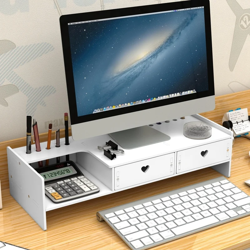Computer Monitor Screen Shelf Organiser for Desktop