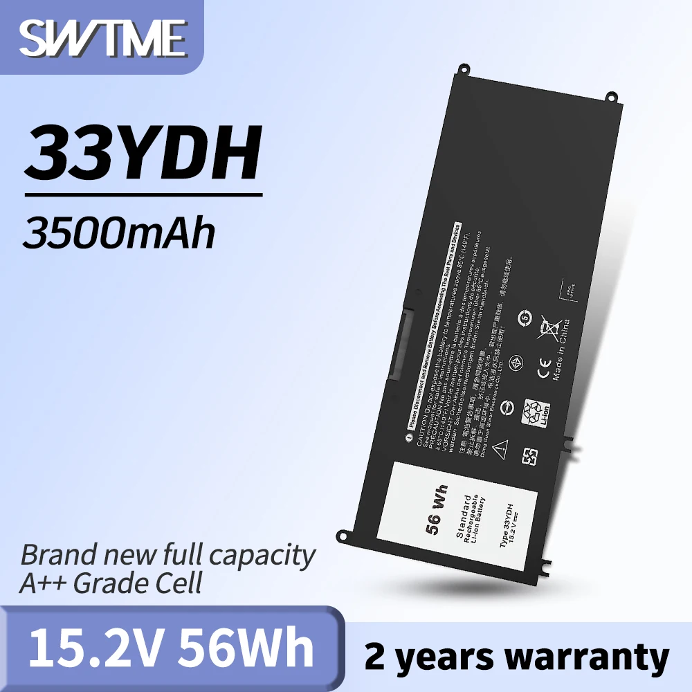 

Аккумулятор 33YDH для Dell Inspiron 15 7577 17 7773 7778 7786 2 в 1 G3 15 3579 G3 17 3779 G5 15 5587 G7 15 7588 Latitude 3380 3490